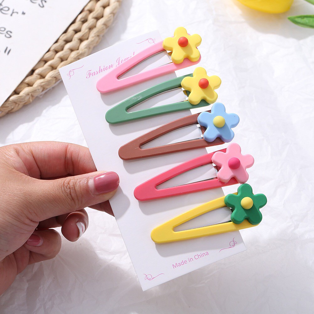 Kẹp tóc thời trang Hàn Quốc hoa 5 cánh xinh xắn - Mã KE012