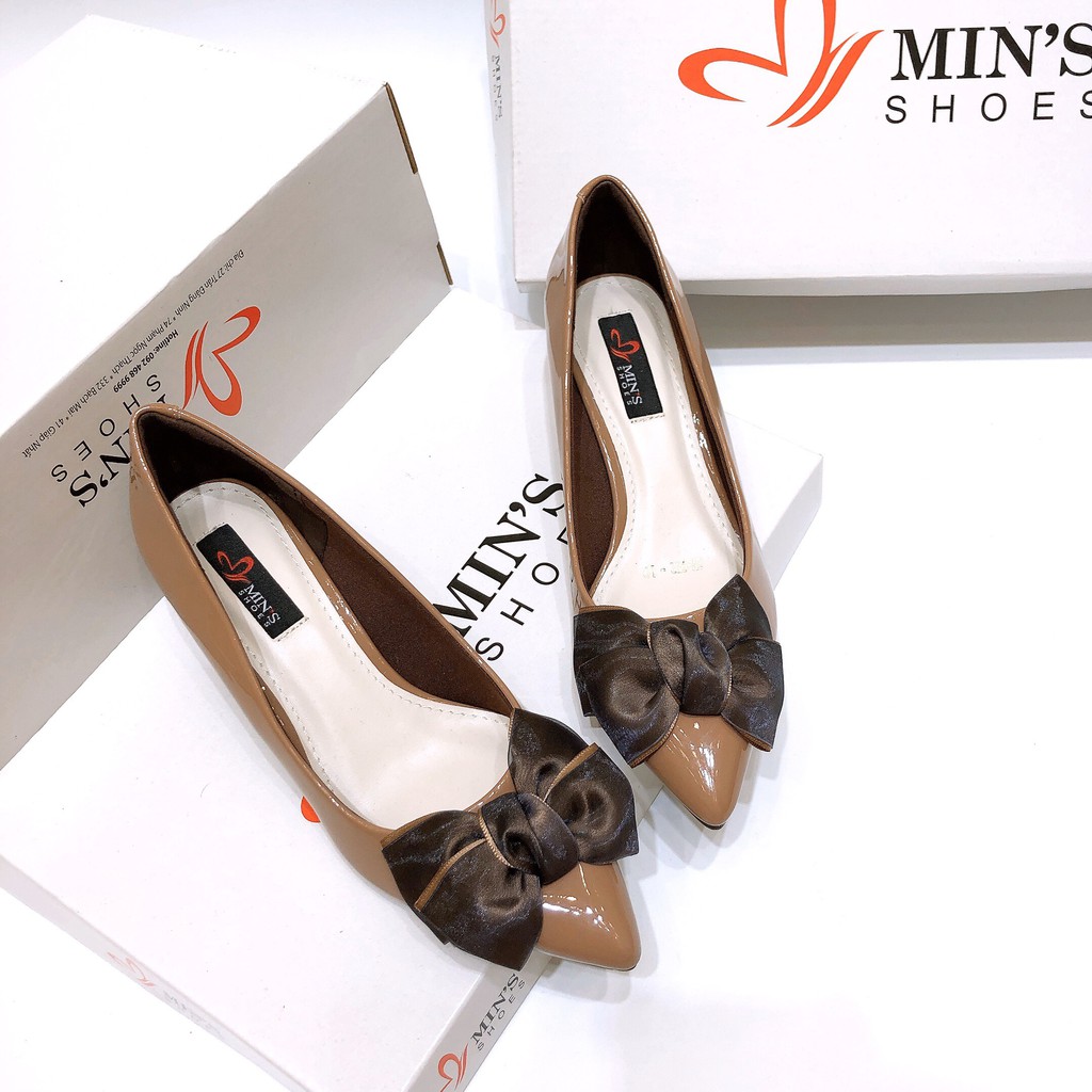 Min's Shoes - Giày Bệt Nơ B332 CàFê Bóng | BigBuy360 - bigbuy360.vn