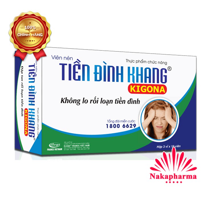 ✅ [CHÍNH HÃNG] Tiền Đình Khang Kigona – Tăng cường lưu thông máu, giảm rối loạn tiền đình, chóng mặt ù tai, cục máu đông