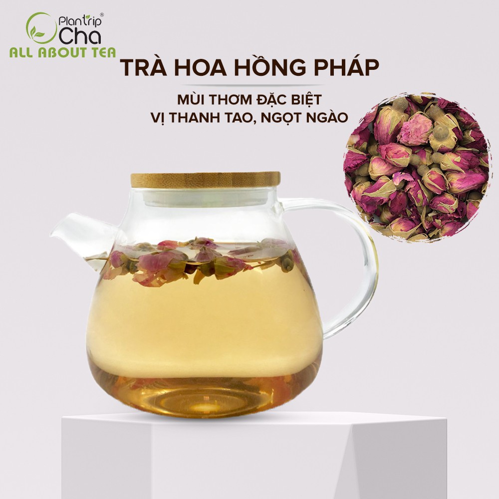 Trà Hoa Hồng Pháp Plantrip Cha - Trà thảo mộc - Hộp 50gr