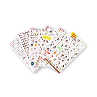 Bộ 6 tờ Sticker Hoạt động hàng ngày của cô bé - Làm Album DIY