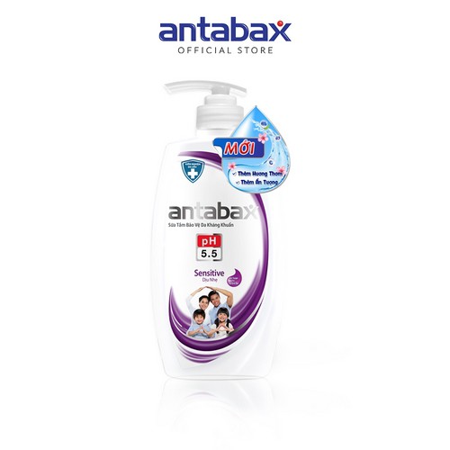 Sữa Tắm Bảo Vệ Da Kháng Khuẩn Antabax Sensitive Dịu Nhẹ 900ml