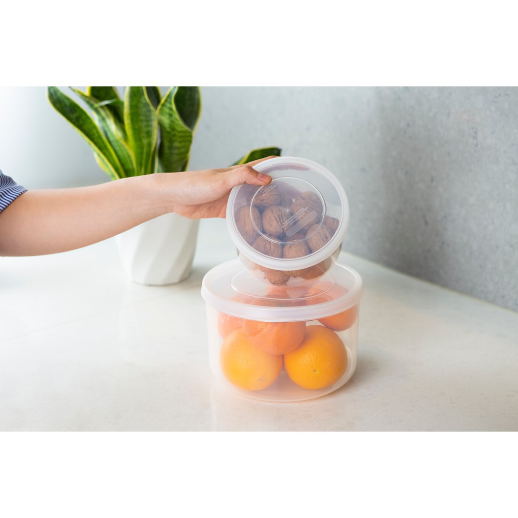 Bộ 6 hộp nhựa đựng thực phẩm tròn Inochi