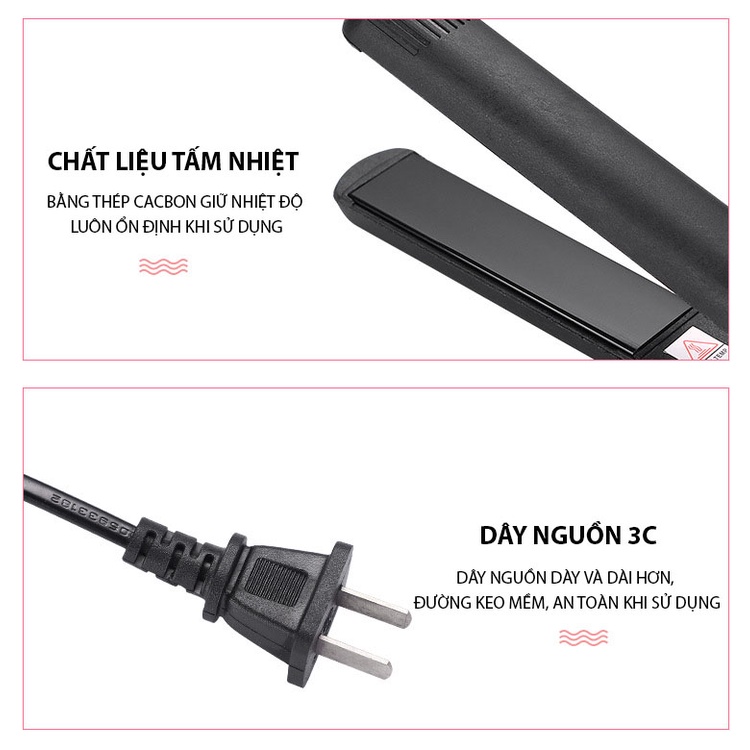 Máy duỗi tóc FINOSE mini chính hãng cao cấp, mức điều chỉnh nhiệt độ thông minh