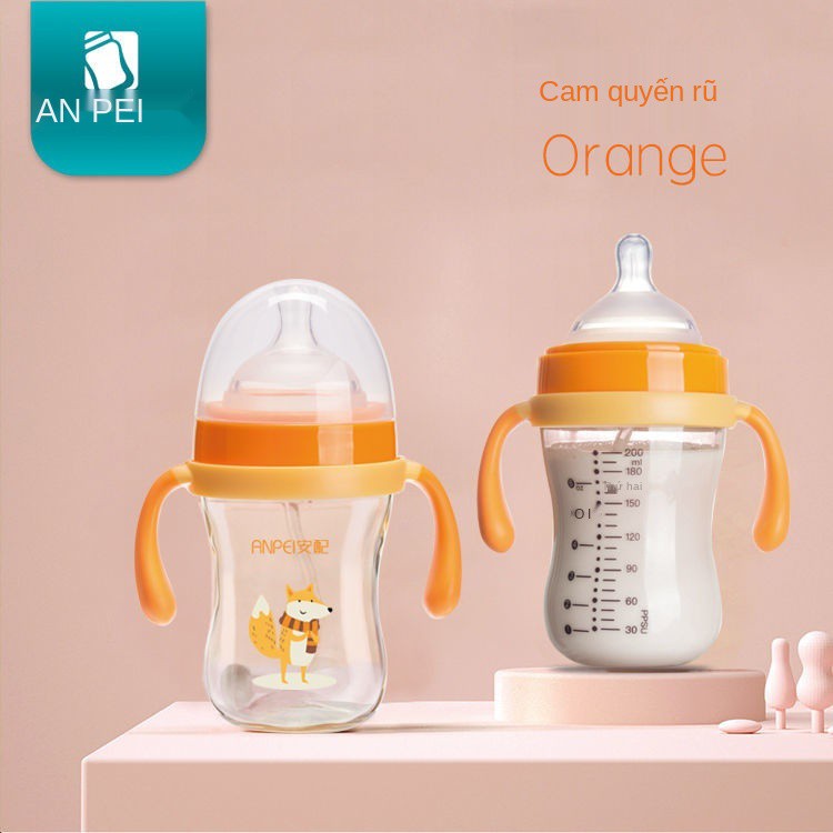 ❧☸Được trang bị bình chân không trẻ em có tay cầm cốc sippy pigeon inox chống rơi cho bé uống sữa PP