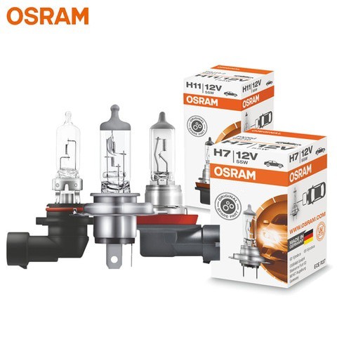 Bóng Đèn Pha Ô Tô Xe Máy Osram H4, H7, H1, H3, H11, HIR2(9012) - 12V 55W Tiêu Chuẩn