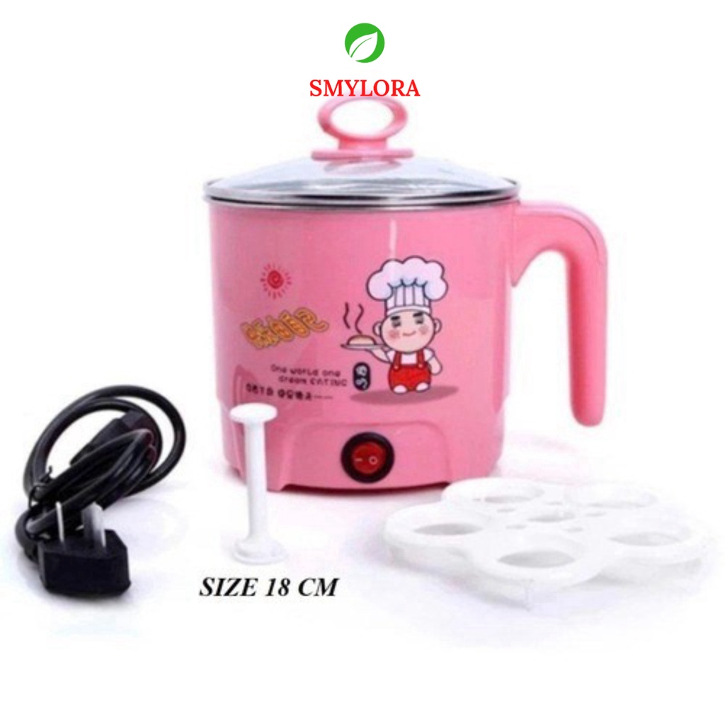[ Tặng Kèm Xửng Hấp ] Ca Nấu Mì, Ăn Lẩu, Luộc Trứng, Đun Nấu Đa Năng Có Tay Cầm 1.8L, Dễ Vệ Sinh, Tiện Dụng