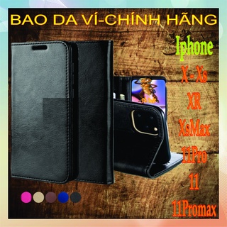 Bao da, ví đựng tiền, điện thoại iphone X, Xs, Xr, 10, Xsmax, 11, 11pro, 11 Promax.