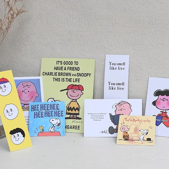 [Mã LIFEBOOK2 giảm 10% đơn 0Đ] Set 9 Ảnh trang trí In Họa Tiết Charlie Snoopy Trang Trí Đa Dụng postcard