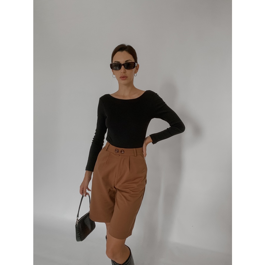 Là min -  Quần Light Brown Bermuda Shorts