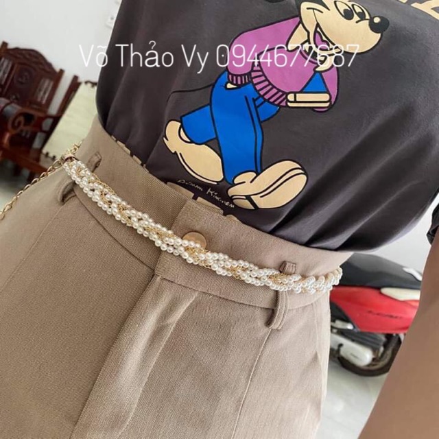 Dây lưng phối váy đầm