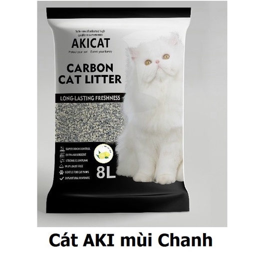 AKI CAT - CÁT VỆ SINH CHO MÈO CÓ HẠT KHỬ MÙI MÀU ĐEN