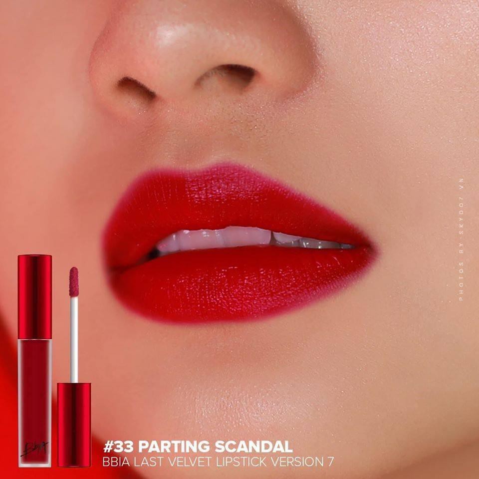 SON BBIA KEM Last Velvet Lip Tint ver7 màu 33-đỏ thiên hồng | BigBuy360 - bigbuy360.vn