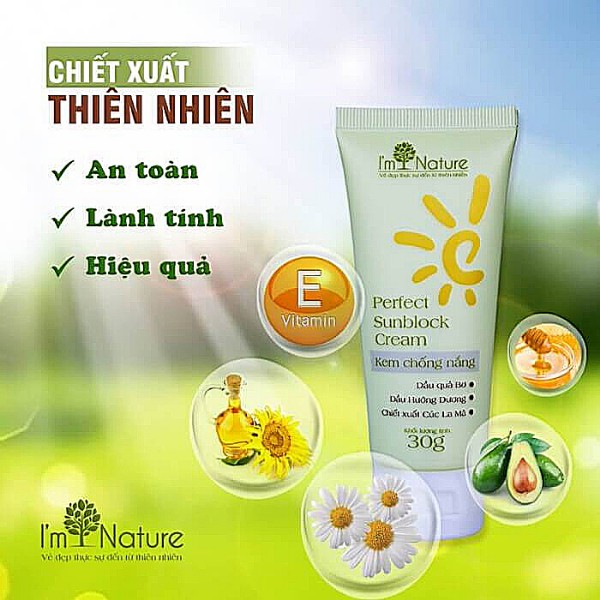 (TẶNG QUÀ 150K) Kem Chống Nắng SPF 50 I’m Nature Chống Nắng 8 Tiếng 30g