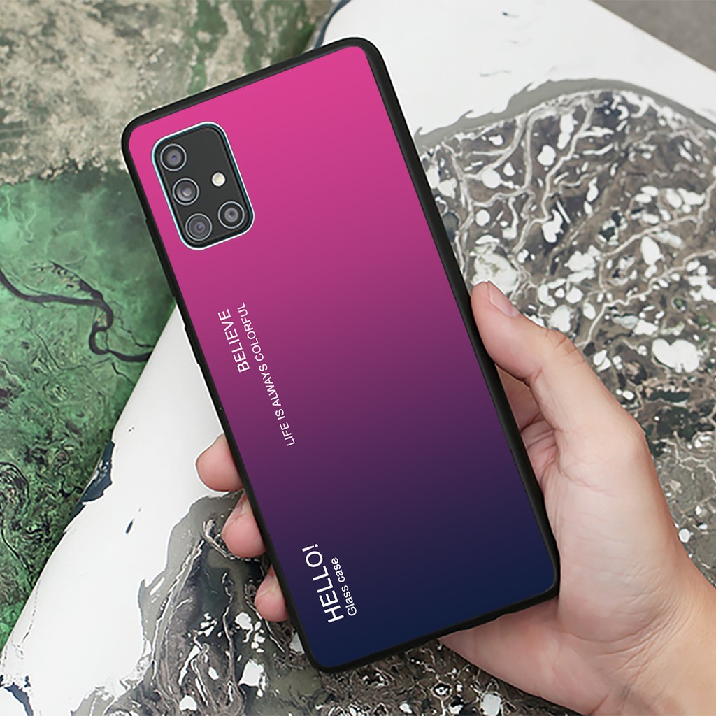 Ốp lưng kính cường lực Samsung Galaxy A71, A71 5G - Gradient edition