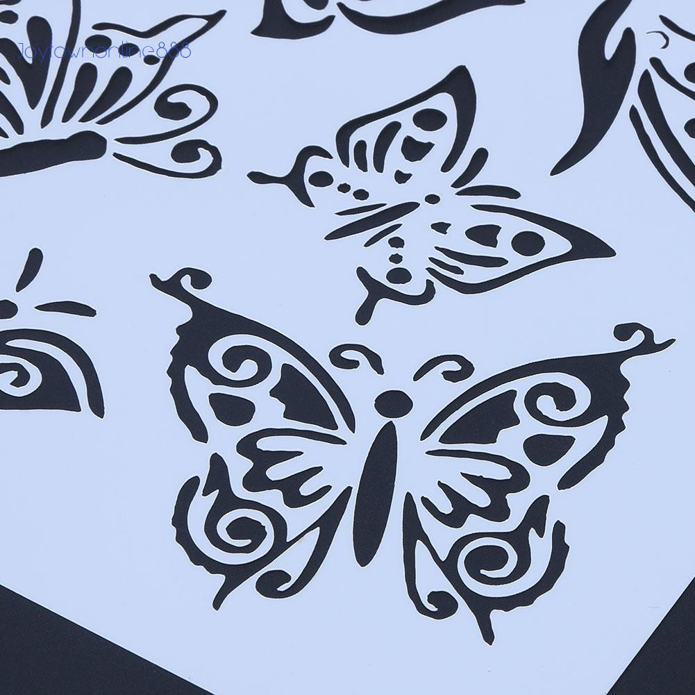 Khuôn mẫu vẽ trang trí hình con bướm DIY dành cho Album