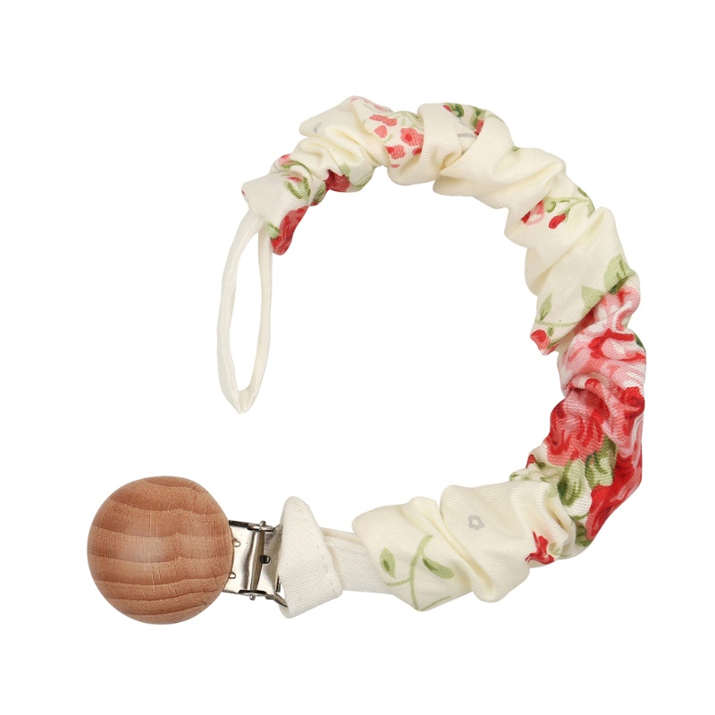 Dây Đeo Núm Vú Giả Bằng Cotton Lanh 26 Màu Có Kẹp Tiện Dụng Cho Bé Mọc Răng