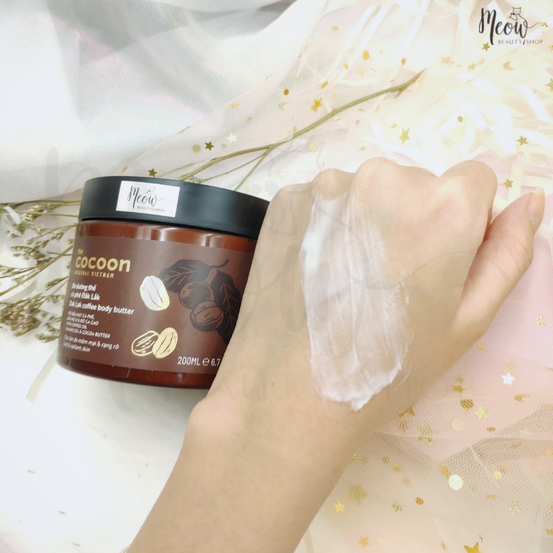 Dưỡng Thể Cocoon / 𝘍𝘳𝘦𝘦𝘴𝘩𝘪𝘱/ Bơ Dưỡng Thể Cocoon Dak Lak Coffee Body Butter 200g