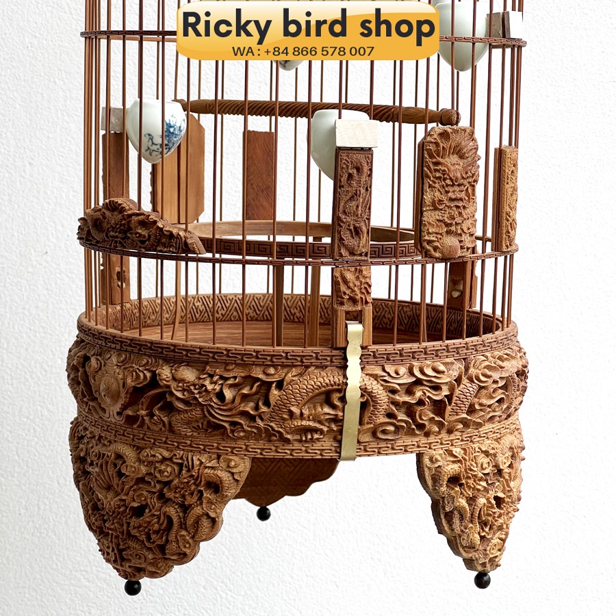 Lồng chim tre, Puteh bird cage -  3D dragon design