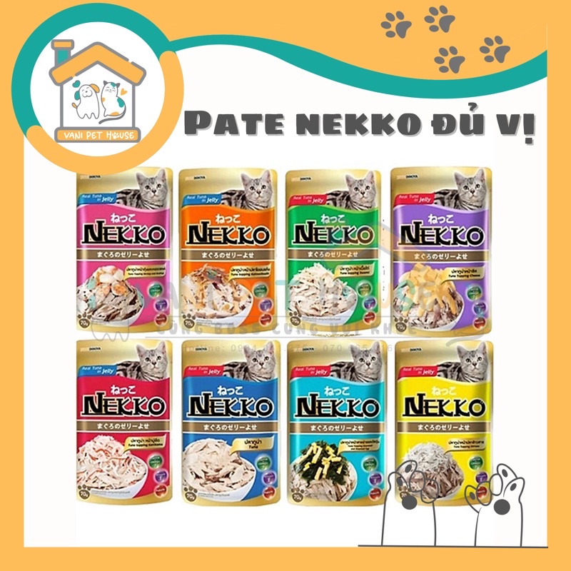 Pate Nekko Jelly 70gr cho mèo ( vị ngẫu nhiên )