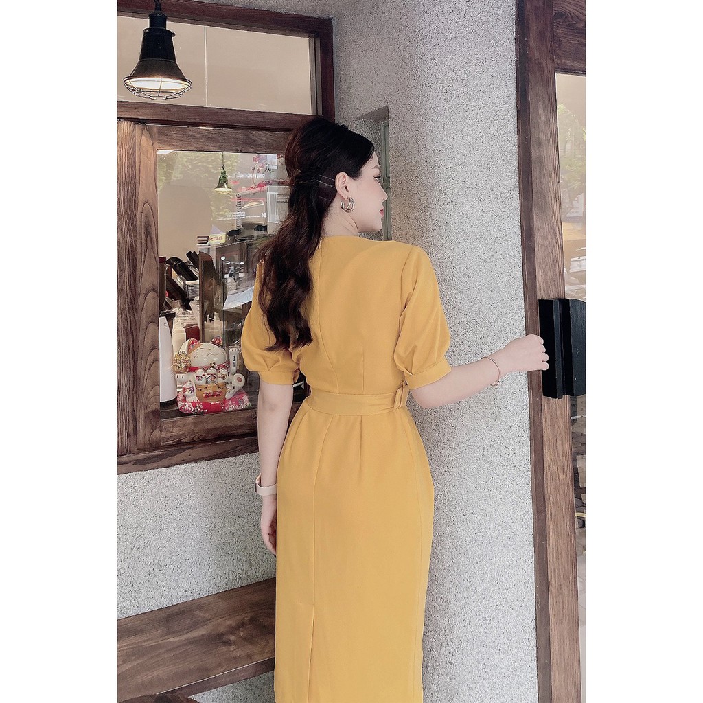 Đầm ôm tay lửng xếp eo - 20Again DOA0728 | BigBuy360 - bigbuy360.vn