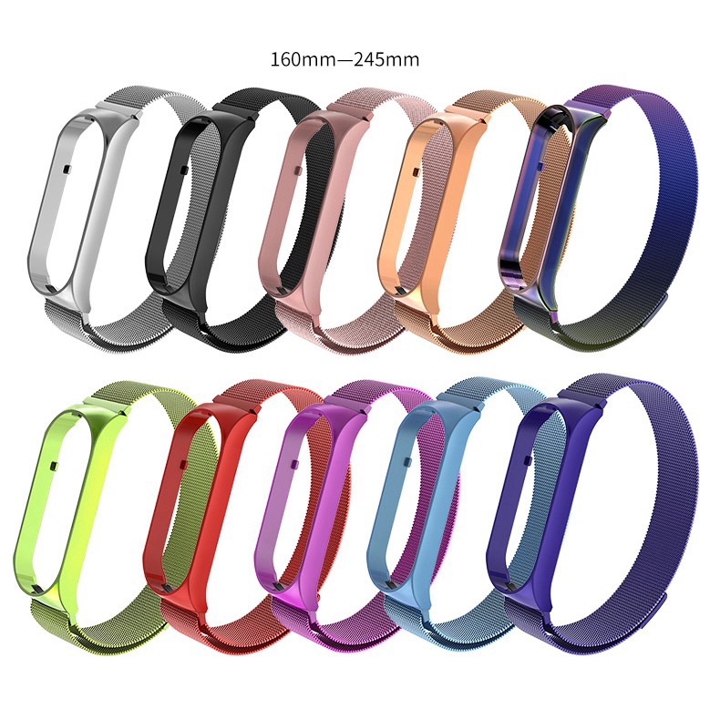 Dây đeo bằng kim loại không gỉ cho Xiaomi Mi Band 5