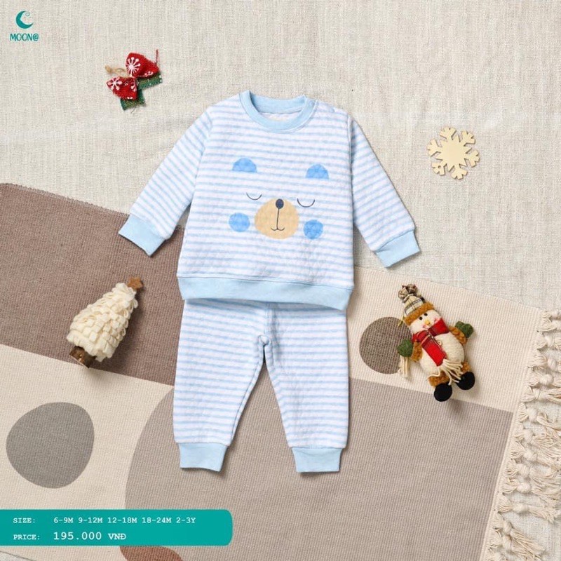 Bộ trần bông cài vai moon (6m-3y)