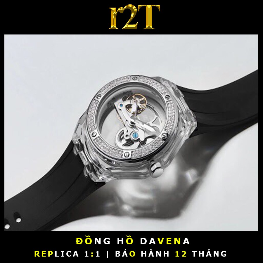 Đồng Hồ Nam Automatic Lộ Cơ Thời Trang Đính Đá Sang Trọng Đồng Hồ DAVENA Đeo Tay Nam Cao Cấp Chống Nước - R2 Việt Nam