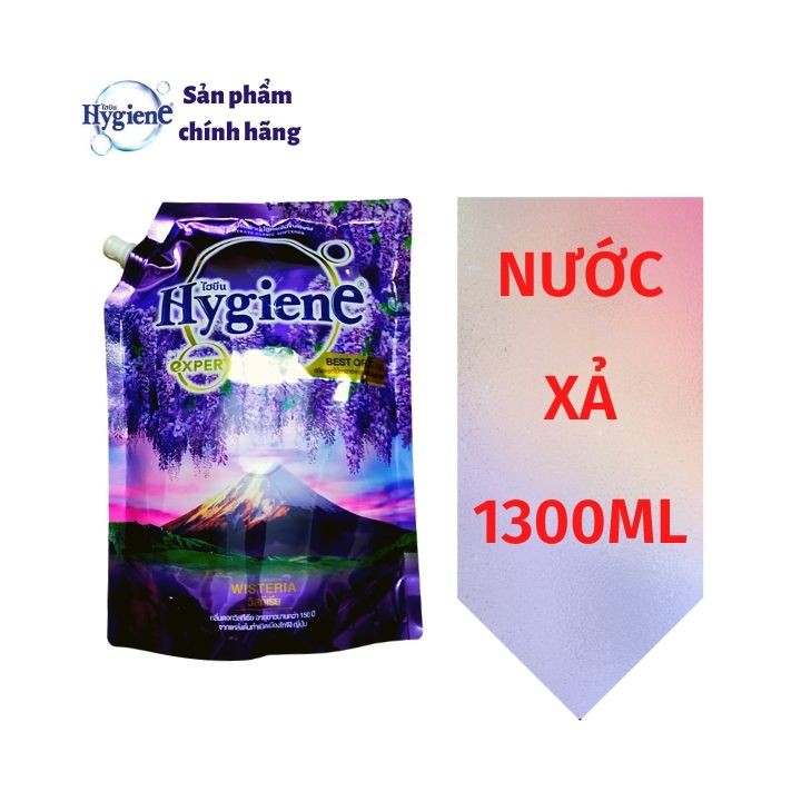 Nước xả vải đậm đặc Hygiene 1300ml/túi - Nước xả vải được ưa chuộng tại Thái Lan - Tomchuakids