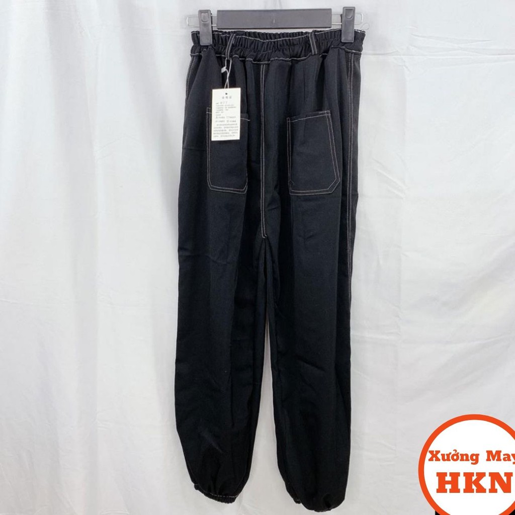 Quần Nữ 2 Túi Trước Giả Jean Có Bo Chân Vải Đẹp Mã 013 Xưởng May HKN