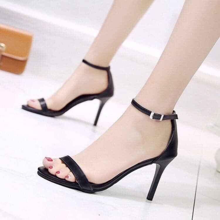 Giày sandal cao gót nhọn 9p hở mũi 001