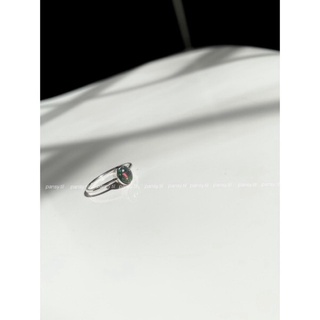 Nhẫn bạc opal đen