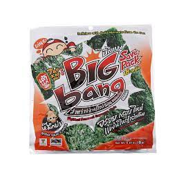 Lốc 12 Gói Snack Rong Biển Sấy Giòn Big Bang - Gói 6g