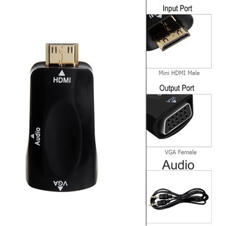 ĐẦU ĐỔI MINI HDMI SANG VGA + AUDIO KINGMASTER KY-H126B
