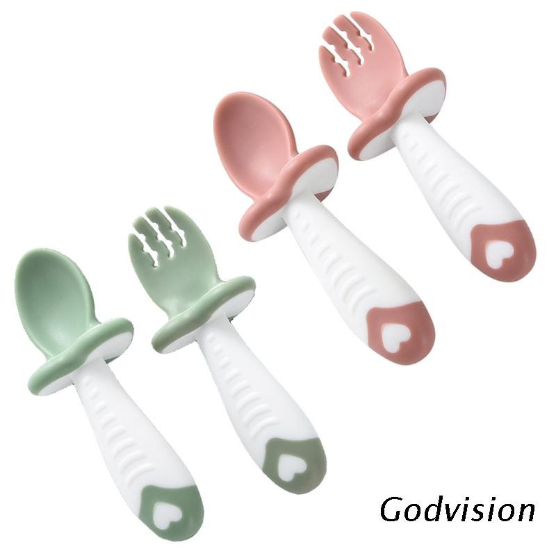 Set muỗng nĩa tập ăn an toàn tiện lợi dành cho bé