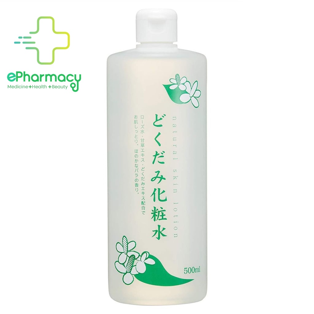 Toner Dokudami Chinoshio Natural Skin Lotion Nước Hoa Hồng Chiết Xuất Từ Lá Diếp Cá 500ml