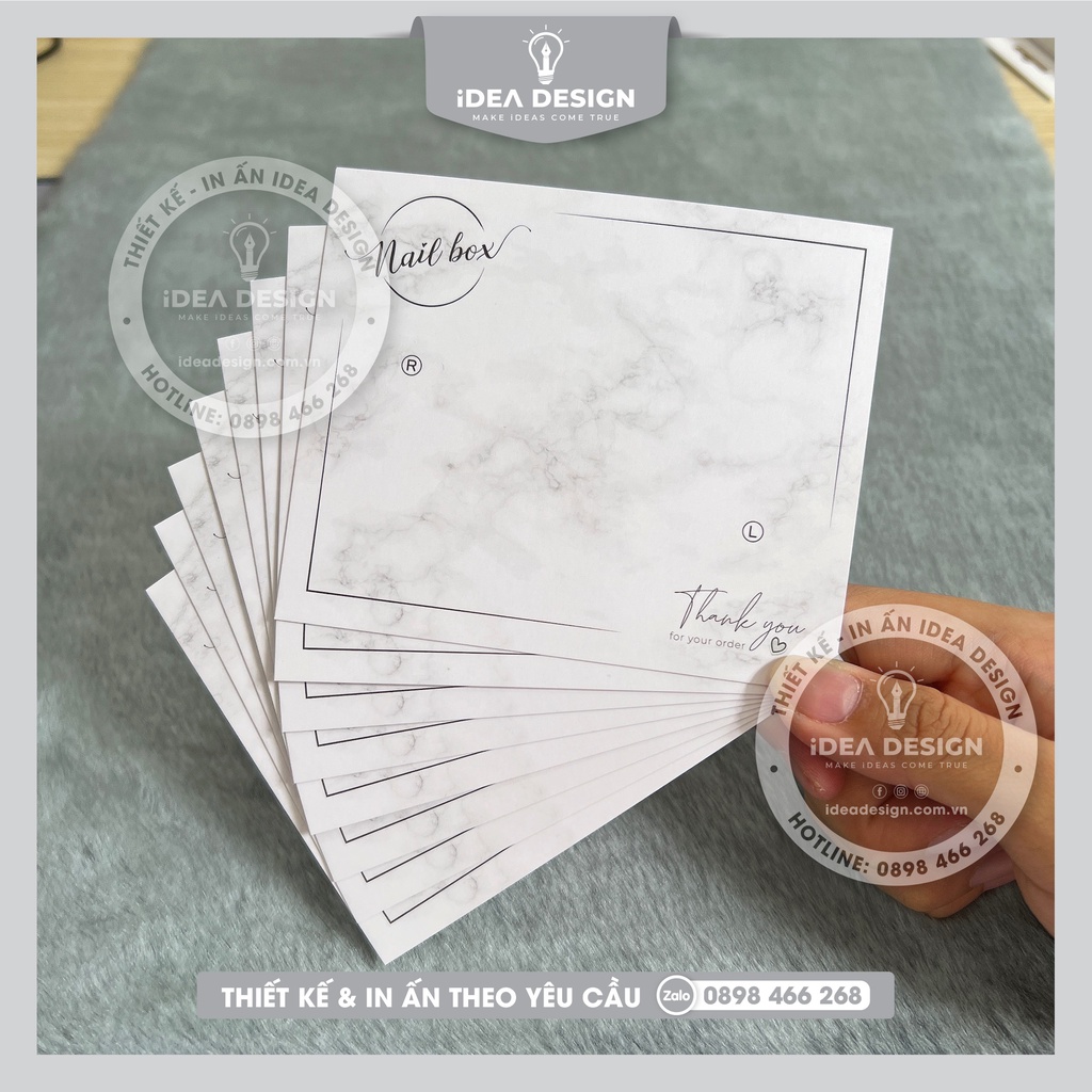 Tag Gắn Móng Tay, Tag NailBox, Thẻ Gắn Móng Tay Giả, Bìa Nail Box, Thẻ NailBox - Size 11x9cm - Giấy C300