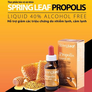 Keo Ong Spring Leaf Propolis liquid 40% Alcohol Free 25ml của Úc