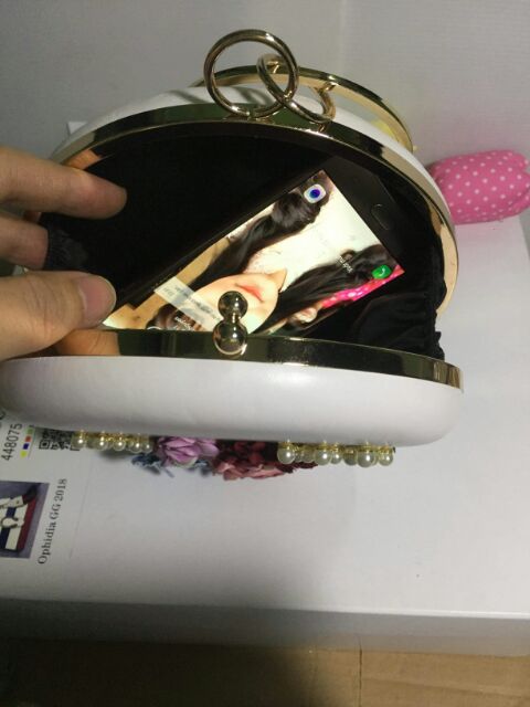 Ví Clutch tròn hoa trà cao cấp TV103 | BigBuy360 - bigbuy360.vn