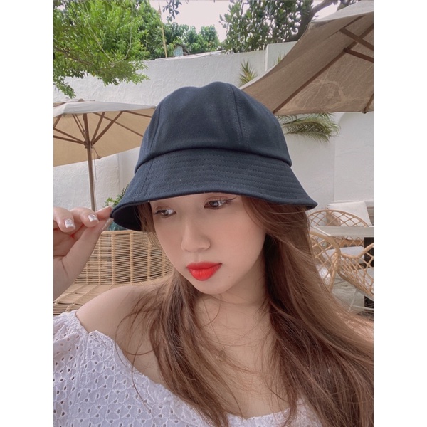 Nón bucket basic trơn form tròn
