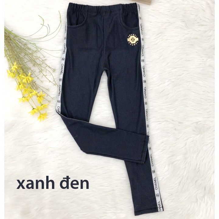 Quần legging dài bé gái từ 16-18kg thun giả jean - QG06