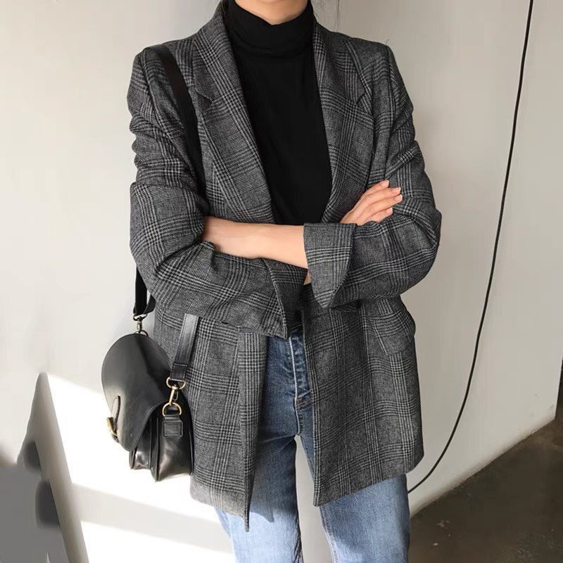 Áo blazer nữ, áo vest dài tay phong cách Hàn Quốc