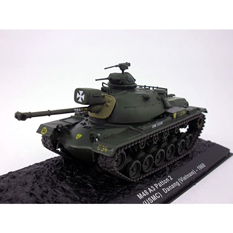 Mô hình xe tăng tỷ lệ 1:72 DeAgostini M-48A3 USMC Thuỷ quân Lục chiến Mỹ ở Đà Nẵng 1968