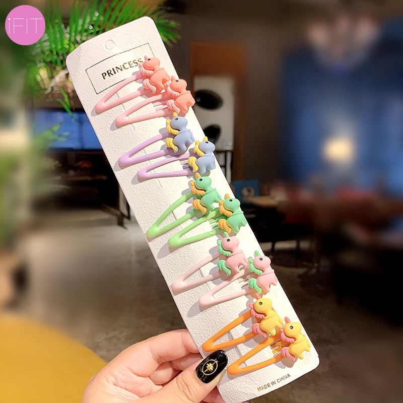 Set 10 kẹp tóc kiểu dáng dễ thương nhiều màu sắc tùy chọn xinh xắn cho nữ
