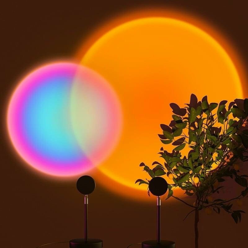 Đèn Hoàng Hôn - Sunset Lamp Loại 4 & 16 Màu - Đèn Cầu Vồng Trang Trí Chụp Ảnh- Tuanphukien75