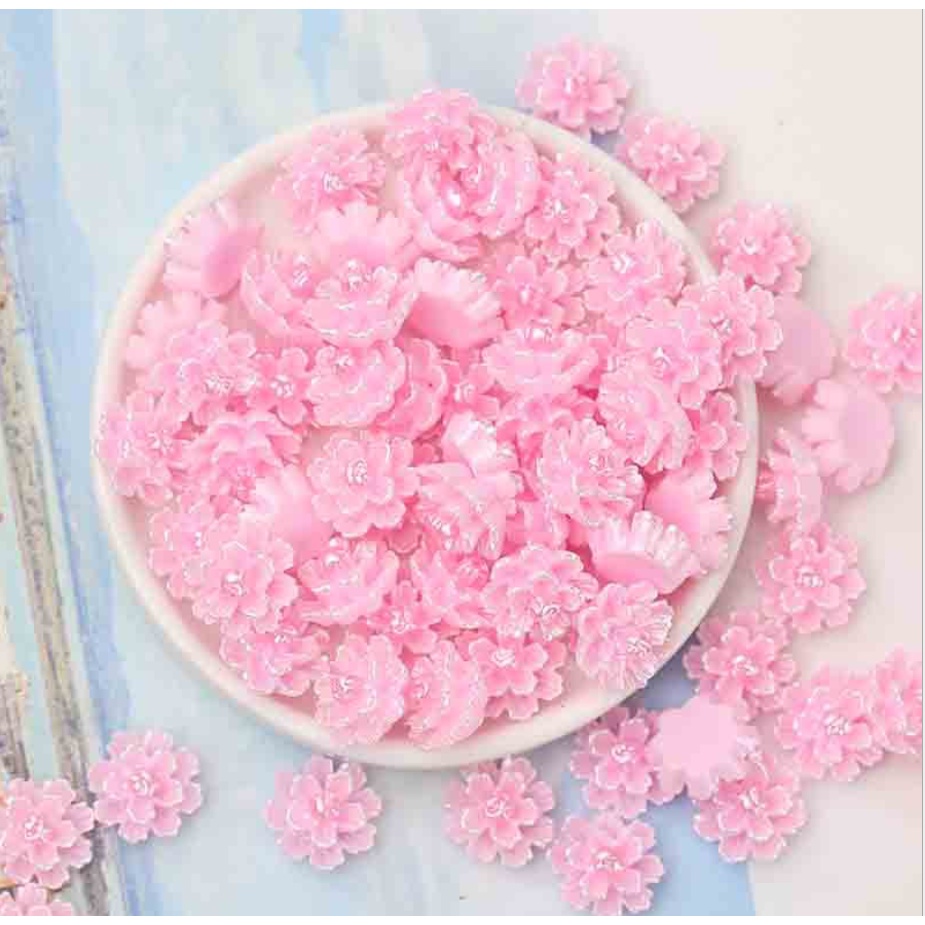 [Ảnh thật] Hoa Cúc Tràm 5D | Màu Hồng Pastel | Trang Trí Móng Tay HZ03