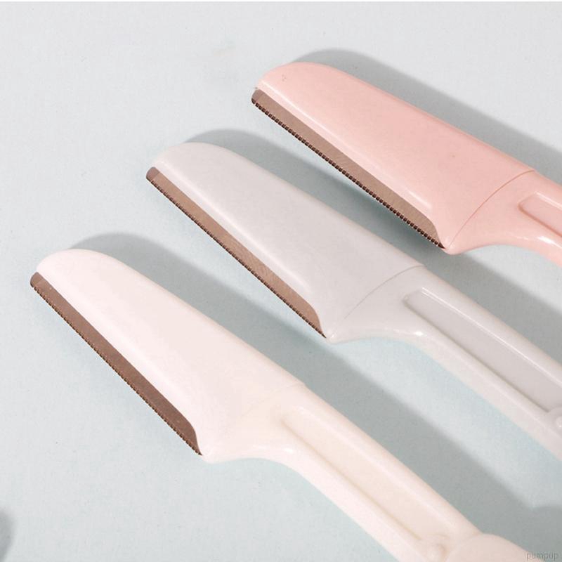 [Hàng mới về] Bộ 3 dao cạo lông mày bằng thép không gỉ dạng xếp tiện dụng cho nữ