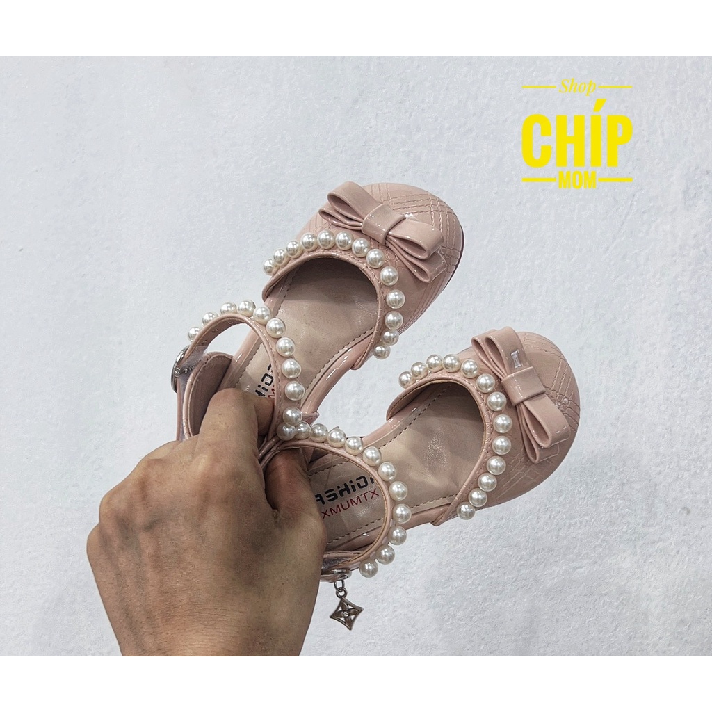 giày búp bê bé gái giày bệt cho bé da bóng mềm ngọc siêu xinh sang chân đế dẻo nơ nhỏ xinh xắn thời trang 9008 ( có ảnh