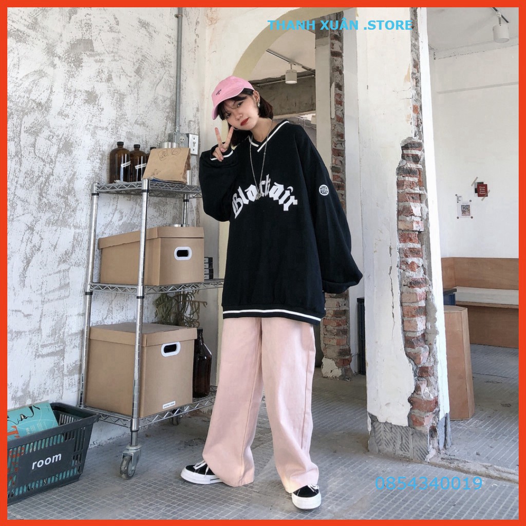 ÁO SWEATER NỈ BLACKAIR CỔ V VIỀN CỔ UNISEX VÀNG XANH ĐEN - ÁO NỈ TÀU BLACK AIR NAM NỮ ULZZANG THU ĐÔNG 2020 👗 💝 - TXSh