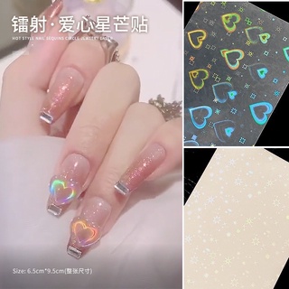 sticker 3D tim nail siêu cute